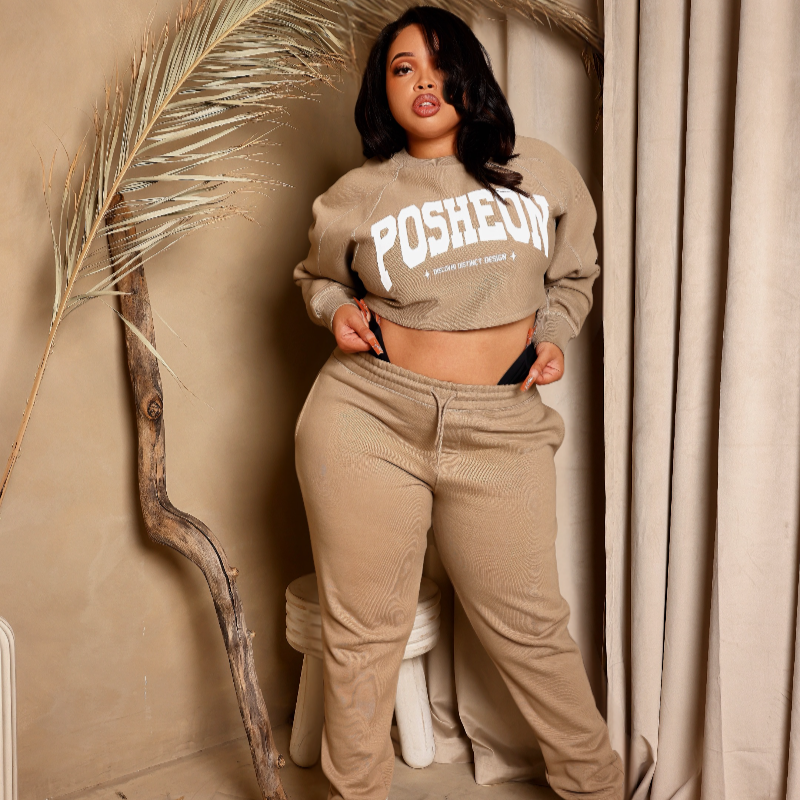 Cropped Essential Fleece Sweatsuit – 450 GSM