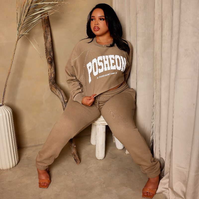 Cropped Essential Fleece Sweatsuit – 450 GSM