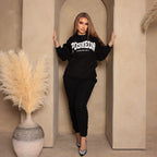 Essentials – 11OZ Lightweight Fleece Crewneck- BLACK POSHEON PRINT