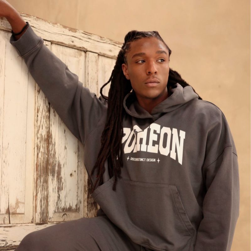 Posheon Oversized Boxy Distressed Fleece Sweatsuit
