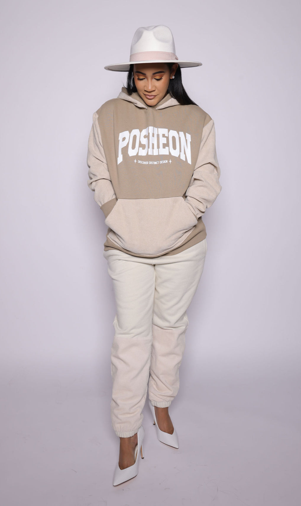 Posheon Signature Two-Toned Corduroy Heavyweight Hoodie – 14oz (450 GSM)