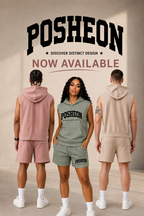 BLACK Logo Print Unisex Sleeveless Hoodie & Shorts Set