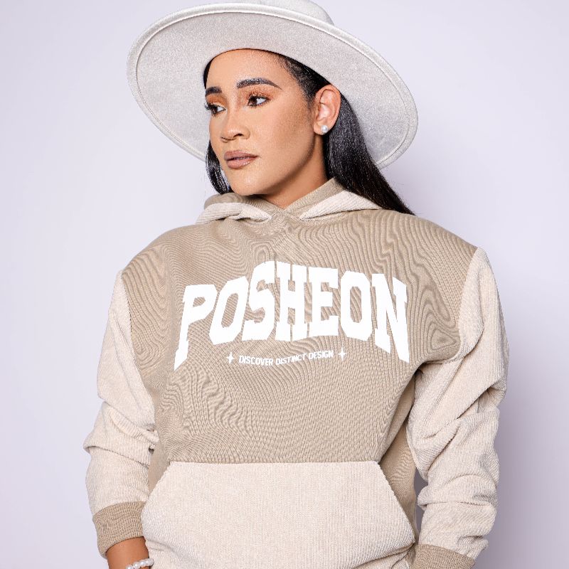 Posheon Signature Two-Toned Corduroy Heavyweight Hoodie – 14oz (450 GSM)