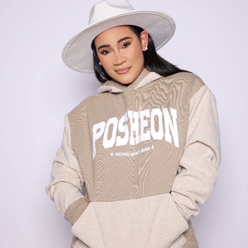 Posheon Signature Two-Toned Corduroy Heavyweight Hoodie – 14oz (450 GSM)