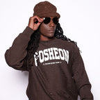 Essentials – 11OZ Lightweight Fleece Crewneck- BLACK POSHEON PRINT