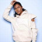 Posheon Signature – Corduroy Hoodie Set with Sleeve Cutouts