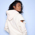 Posheon Signature – Corduroy Hoodie Set with Sleeve Cutouts