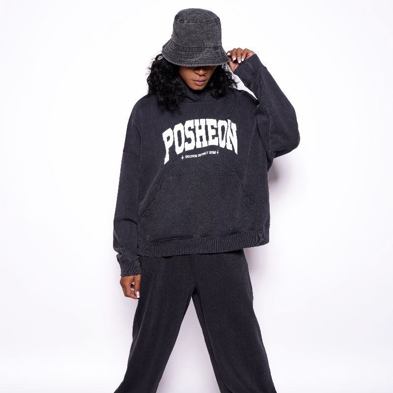 Essentials – 14oz Garment Wash French Terry Oversized Boxy Distressed Fleece Sweatsuit