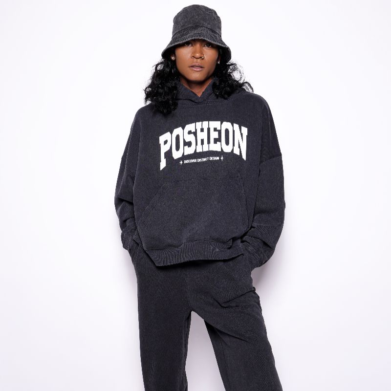 Essentials – 14oz Garment Wash French Terry Oversized Boxy Distressed Fleece Sweatsuit