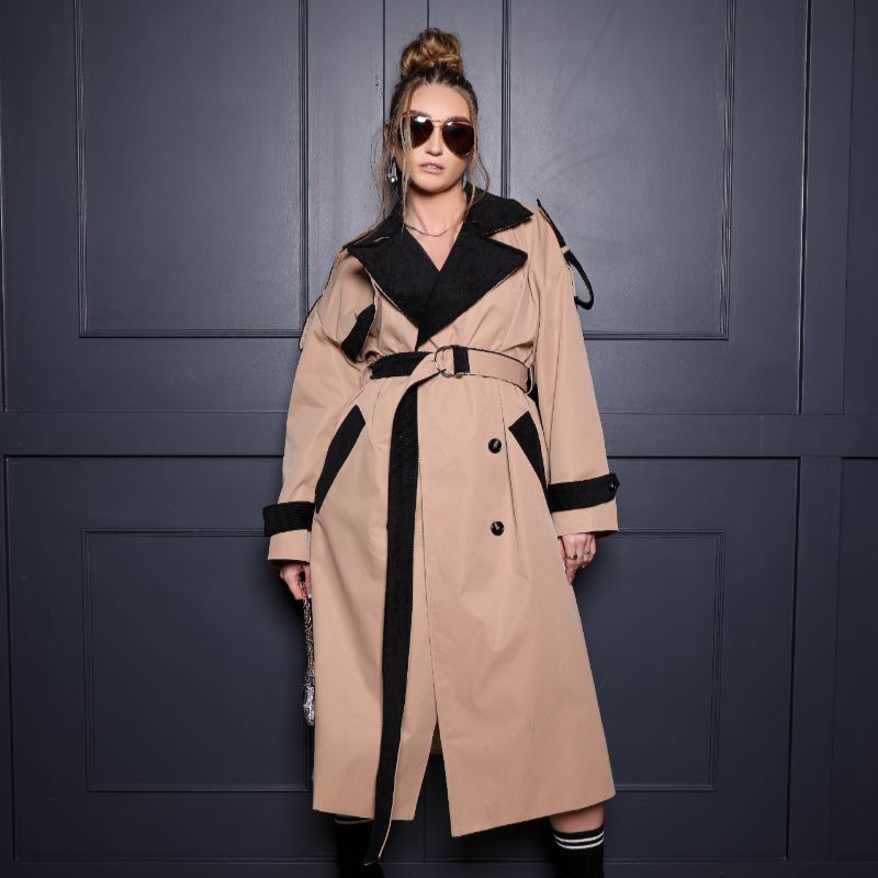 Posheon Prestige Oversized Long Trench Coat