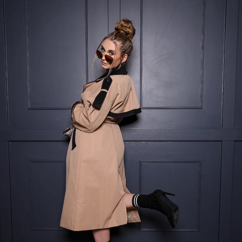 Posheon Prestige Oversized Long Trench Coat