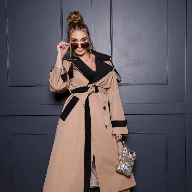 Posheon Prestige Oversized Long Trench Coat